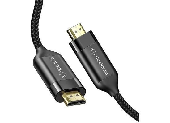Mcdodo CA-7180 High Speed Braided Nylon HDMI 2.0 Cable, Full HD 1080p, HDR, HDCP 2.2,4K UHD 2160p, for PS3 PS4 Xbox One 360 HDTV Apple TV, 2m - Black